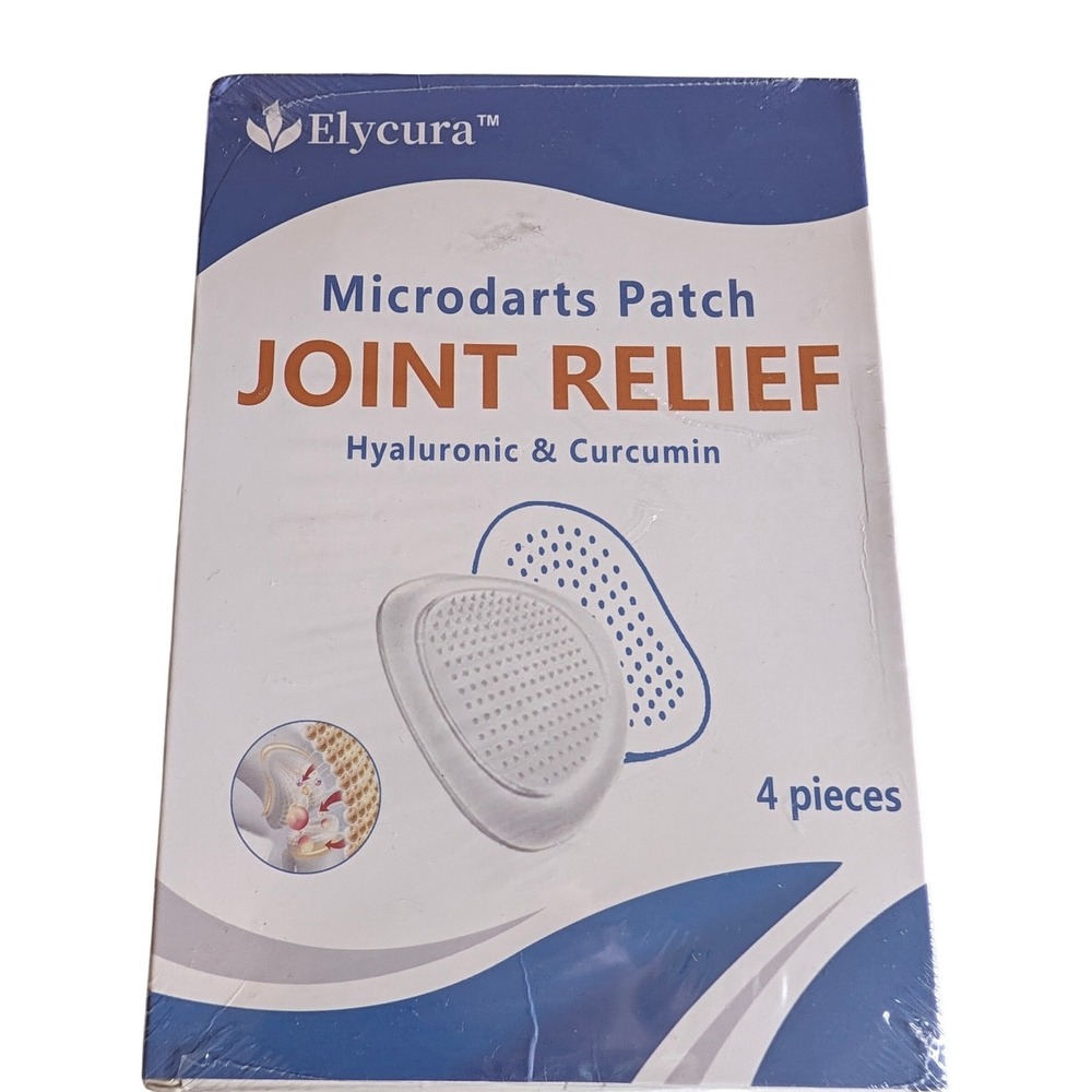 Elycura Microdarts Patch Joint Relief Hyaluronic & Curcumin 4 Count Box NIB